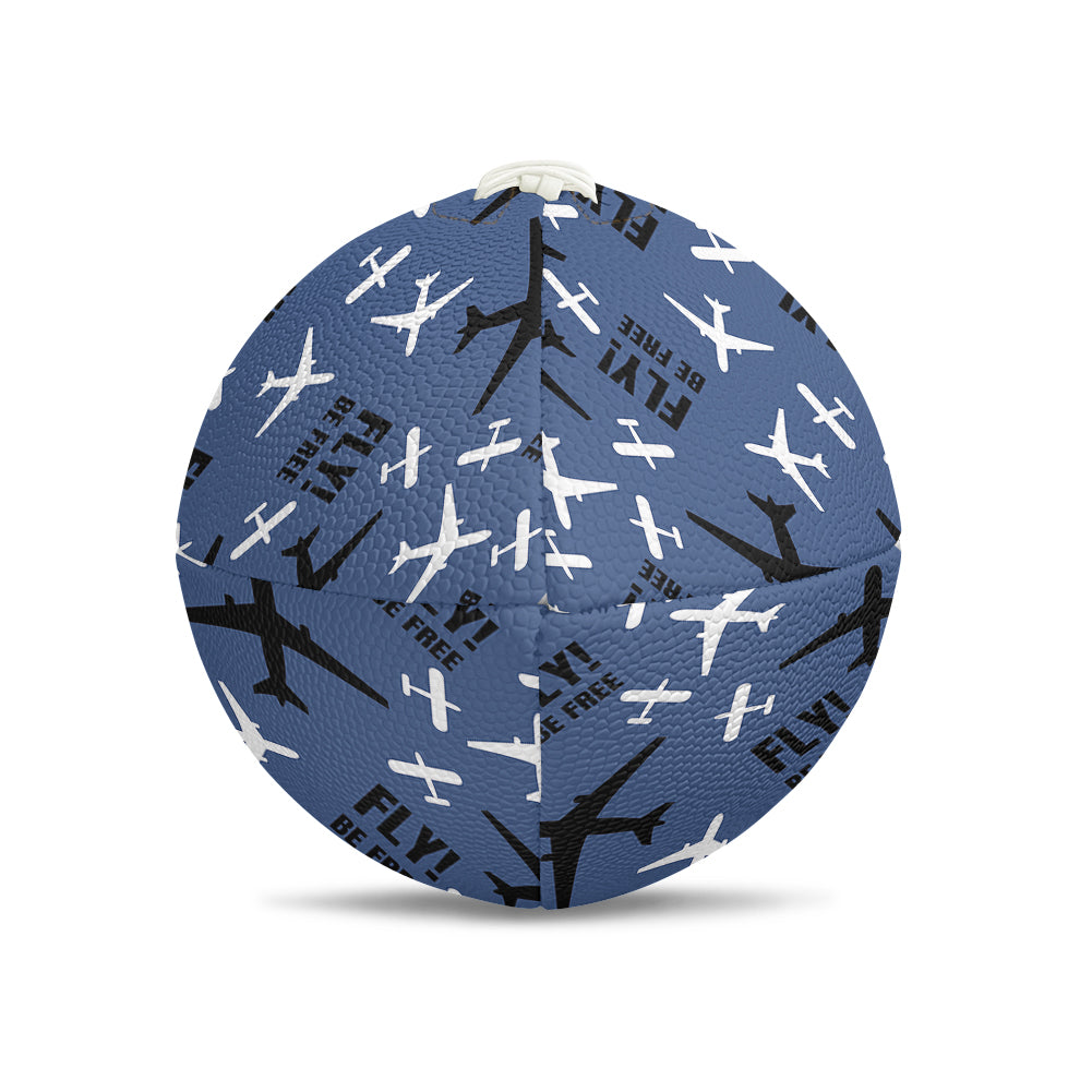 Fly Be Free Blue Designed Rugby