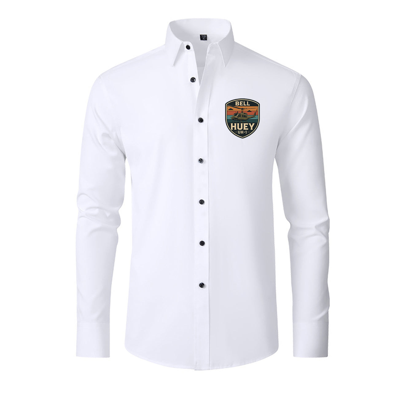 Retro BELL HUEY UH-1 Designed Long Sleeve Shirts
