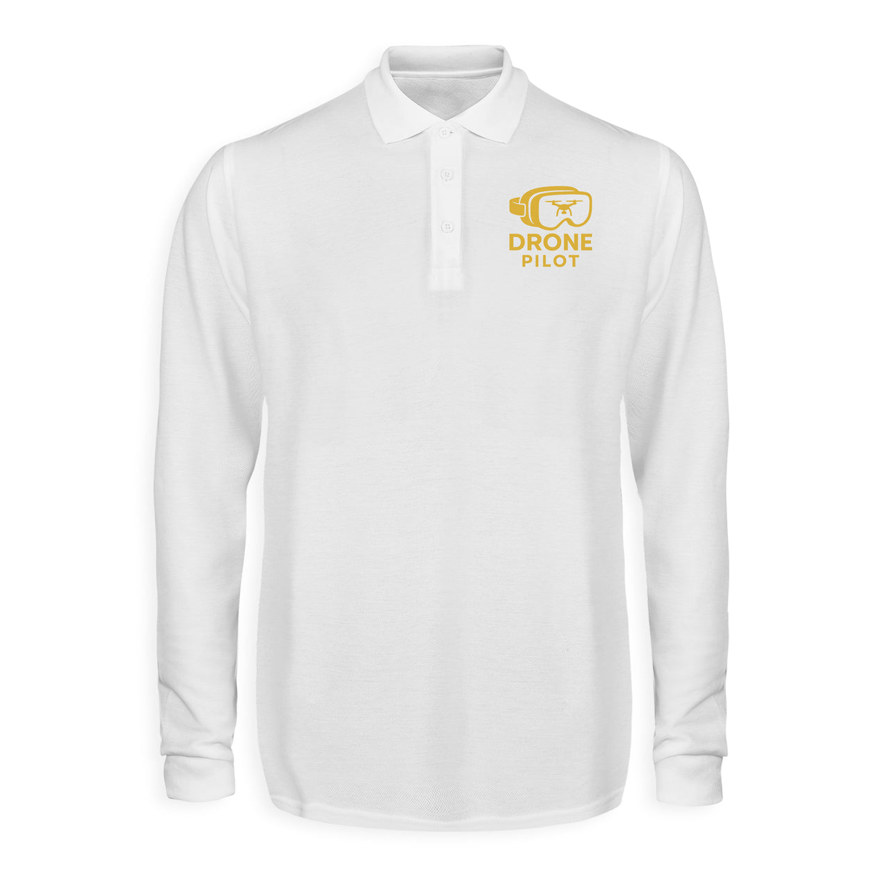 Googles & Drone Pilot Designed Long Sleeve Polo T-Shirts