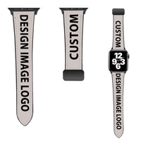 Thumbnail for CUSTOM  DESIGN IMAGE LOGO Designed Leather Apple Watch Straps