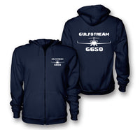 Thumbnail for Gulfstream G650 & Plane Designed Zipped Hoodies