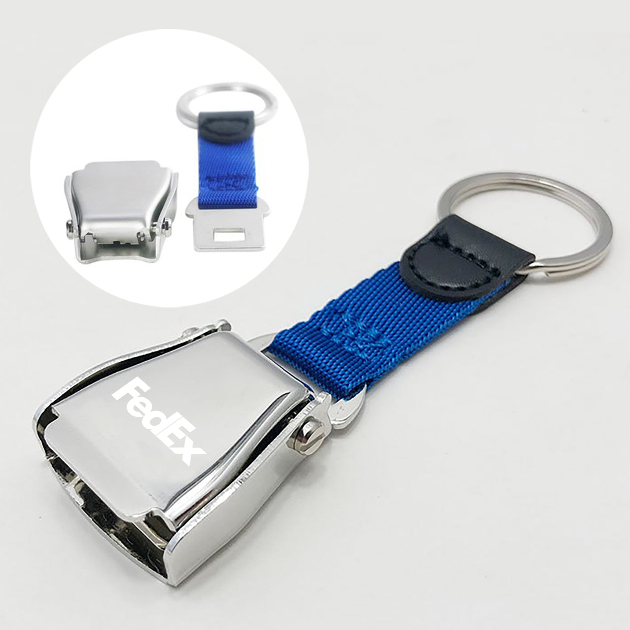 FedEx Airplane Seat Belt Key Chains