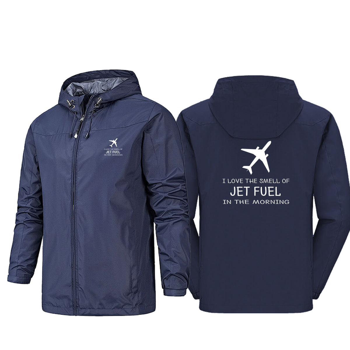 I Love The Smell Of Jet Fuel In The Morning Designed Rain Jackets & Windbreakers