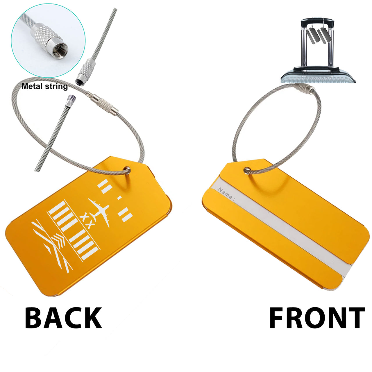 Products Runway (Customizable) Designed Fashion Metal Luggage Tags