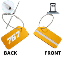 Thumbnail for 767 Flat Text Designed Fashion Metal Luggage Tags