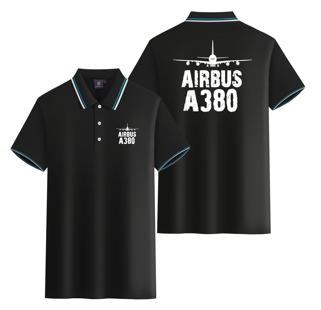Airbus A380 & Plane Designed Stylish Polo T-Shirts (Double-Side)