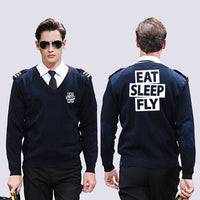 Thumbnail for Eat Sleep Fly Designed Wool Pilot Sweaters