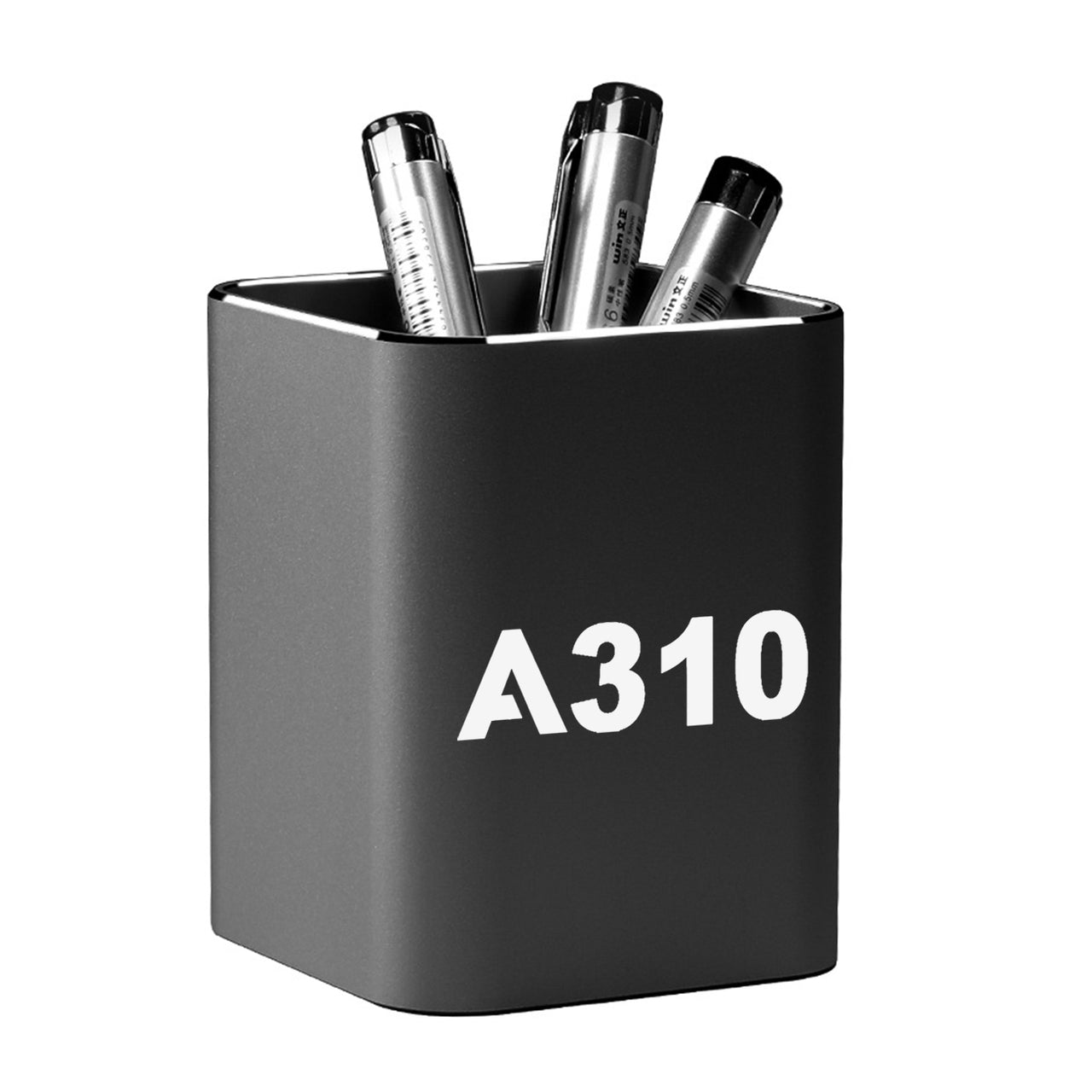 A310 Flat Text Designed Aluminium Alloy Pen Holders