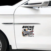 Thumbnail for Boeing 747 & PW4000-94 Engine Designed Car Sticker
