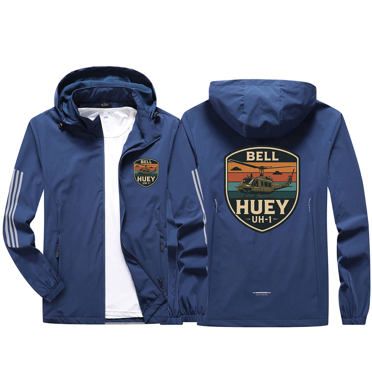 Retro BELL HUEY UH-1 Design Sport & Running Jackets