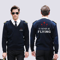 Thumbnail for I'D Rather Be Flying Designed Wool Pilot Sweaters