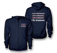 Thumbnail for I Fix Airplanes Designed Zipped Hoodies