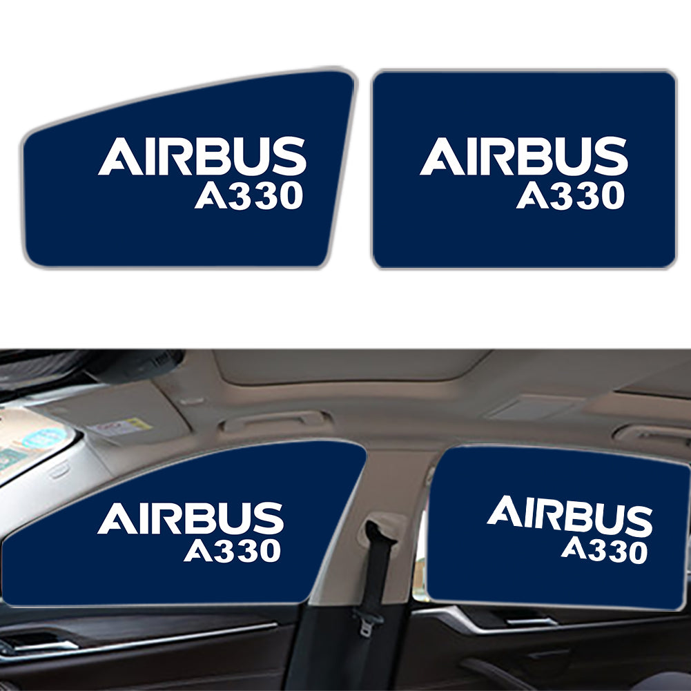 Airbus A330 & Text Designed Car Sun Shade (Side window)