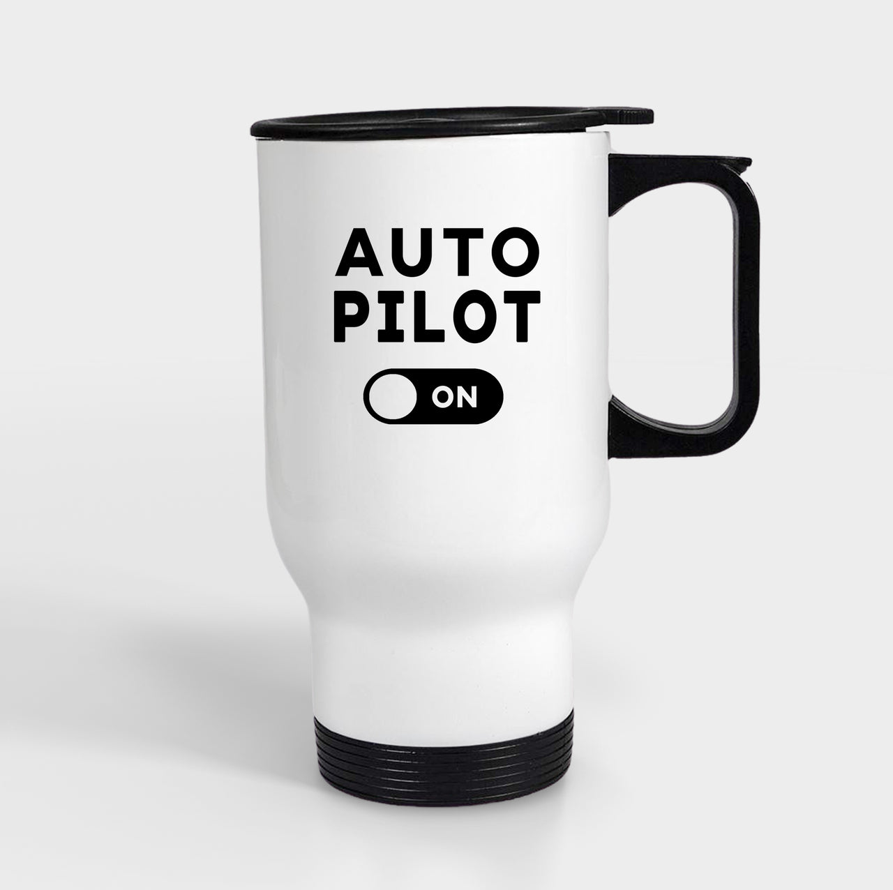 Auto Pilot ON Designed Travel Mugs (With Holder)