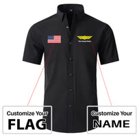 Thumbnail for Custom Flag & Name with Badge 6 Design Super Quality Short Sleeve Shirts