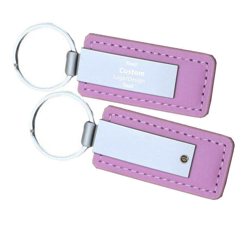 Custom Design Image Logo Faux Leather Key Chains