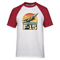 Thumbnail for Retro Fighter Jet F15 Designed Raglan T-Shirts