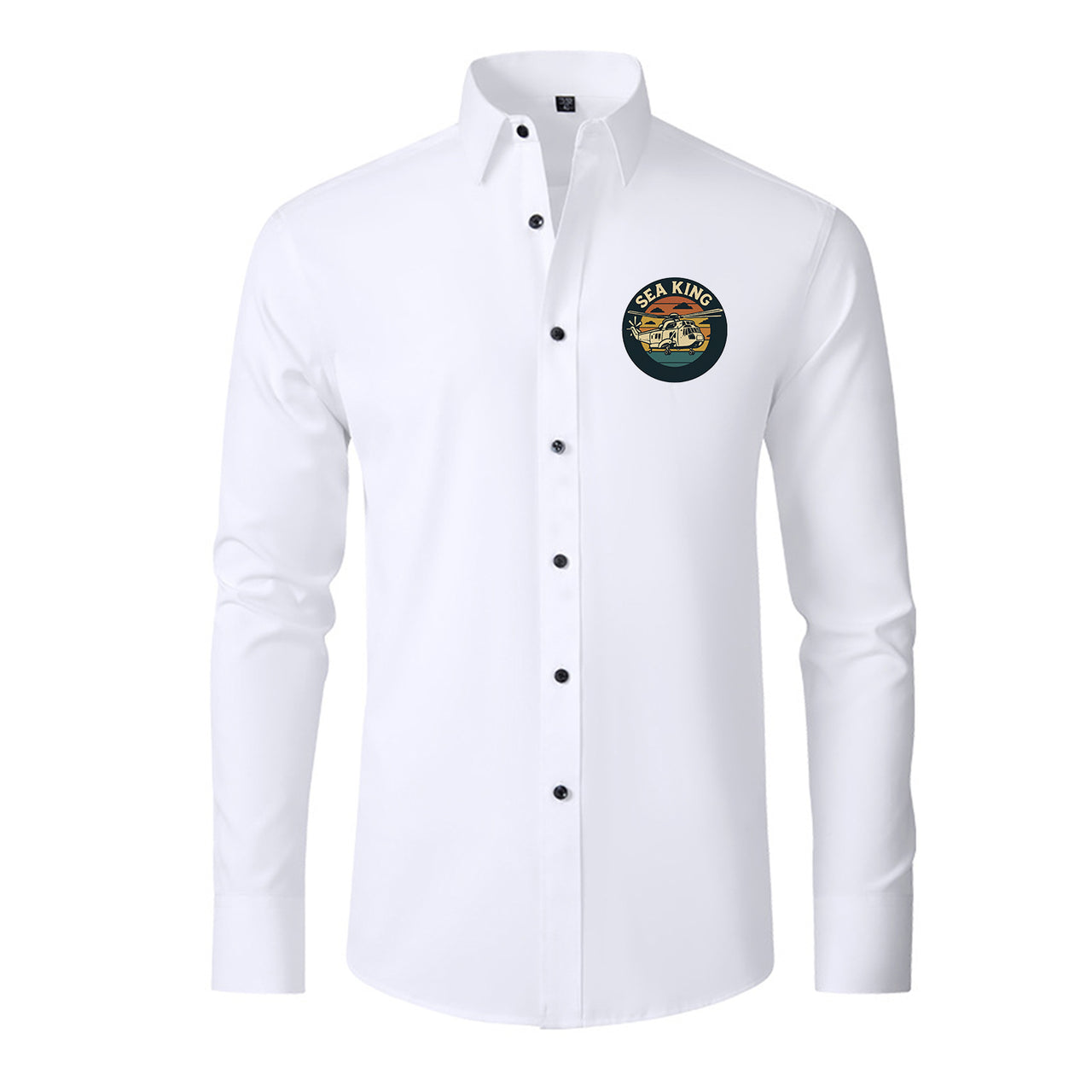 Sea King Helicopter Designed Long Sleeve Shirts