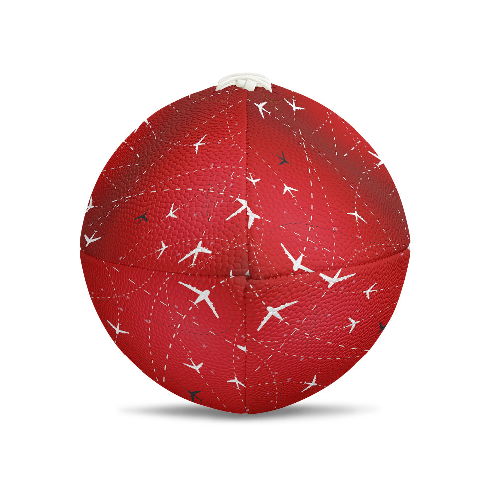 Travelling with Aircraft (Red) Designed Rugby