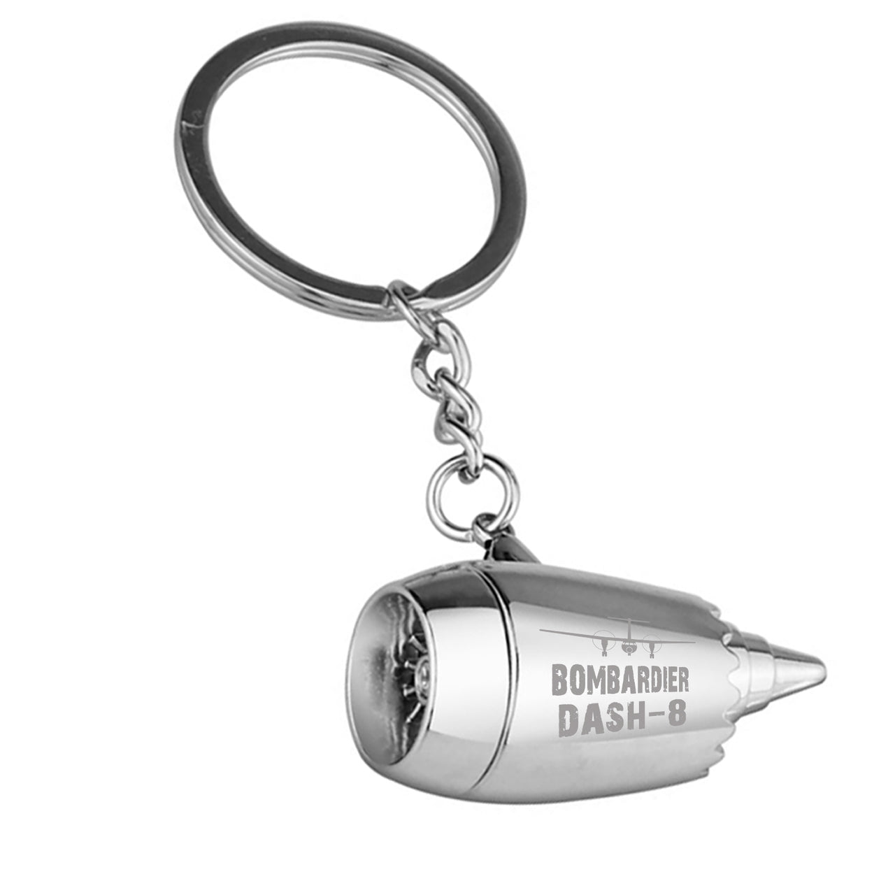 Bombardier Dash-8 & Plane Jet Engine Turbine Key Chains