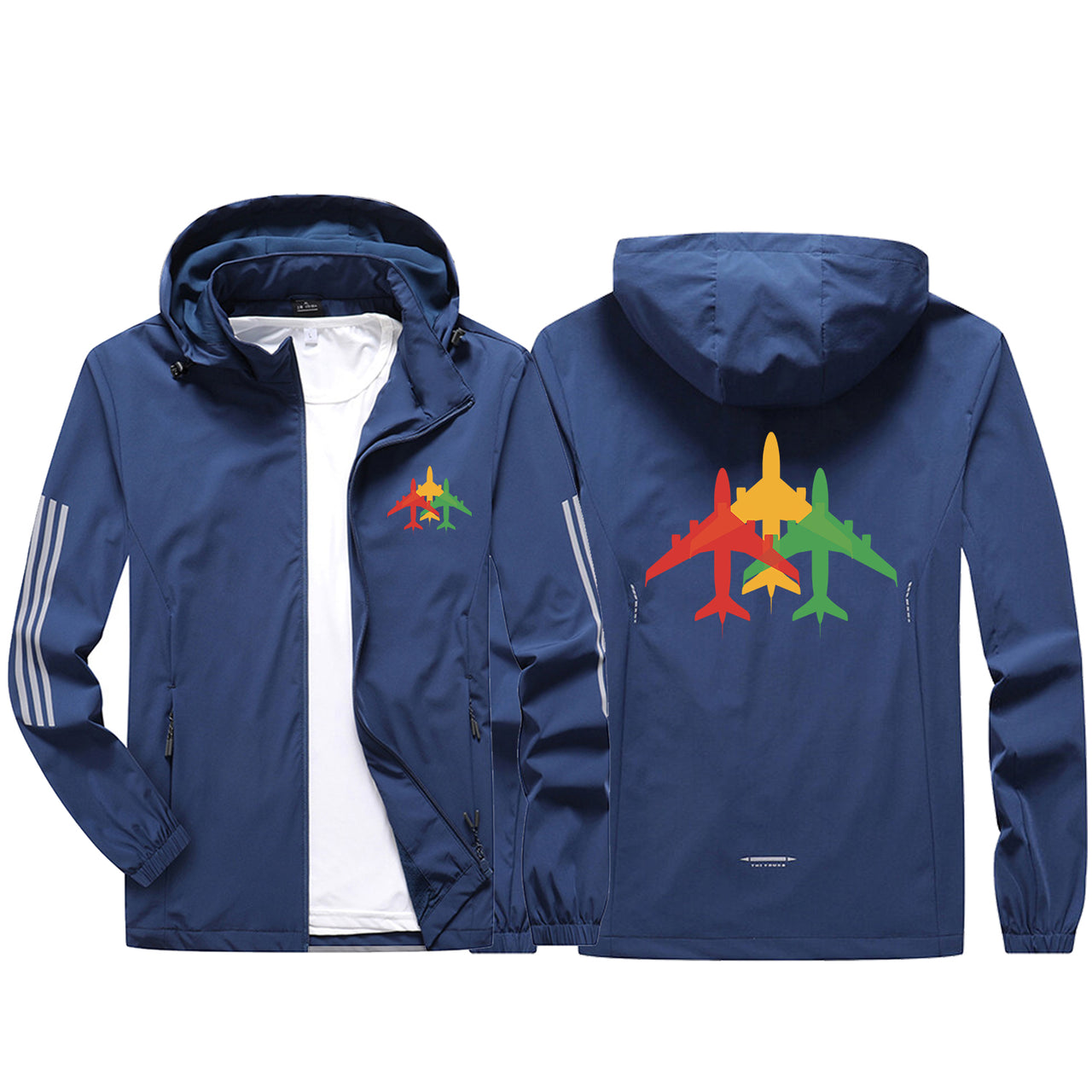 Colourful 3 Airplanes Sport & Running Jackets