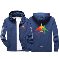 Thumbnail for Colourful 3 Airplanes Sport & Running Jackets