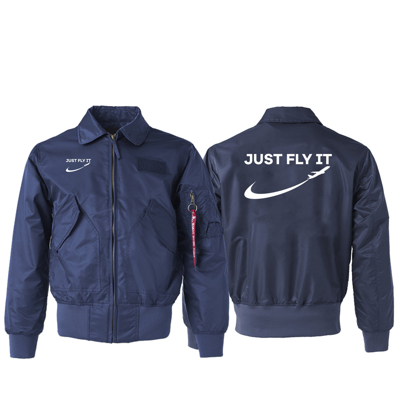 Just Fly It 2 Designed Embroidered Patch Attachable Jackets