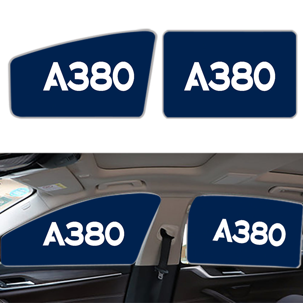 A380 Flat Text Designed Car Sun Shade (Side window)