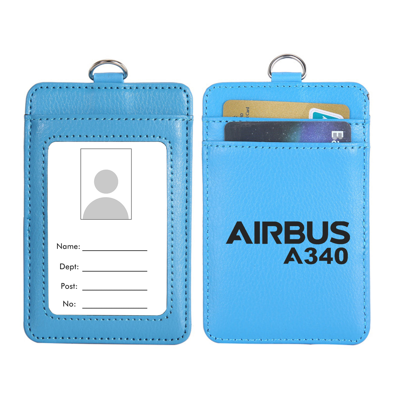 Airbus A340 & Text Designed ID Card Holder
