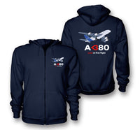 Thumbnail for Airbus A380 Love at first flight Designed Zipped Hoodies