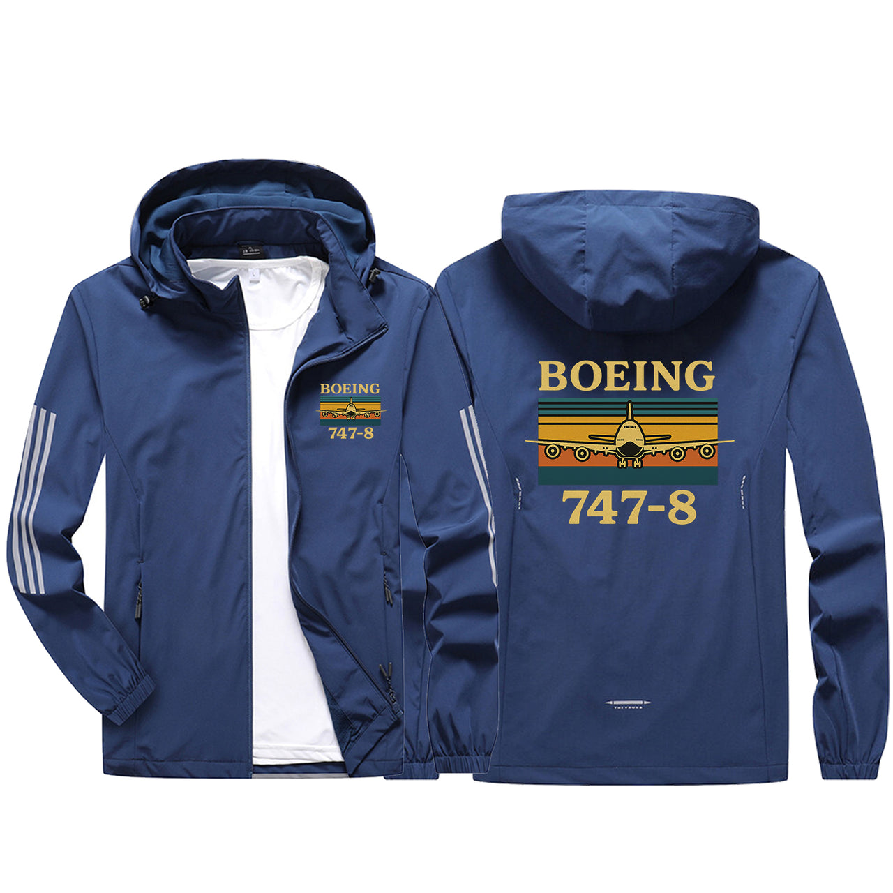Retro Boeign 747-8 Design Sport & Running Jackets