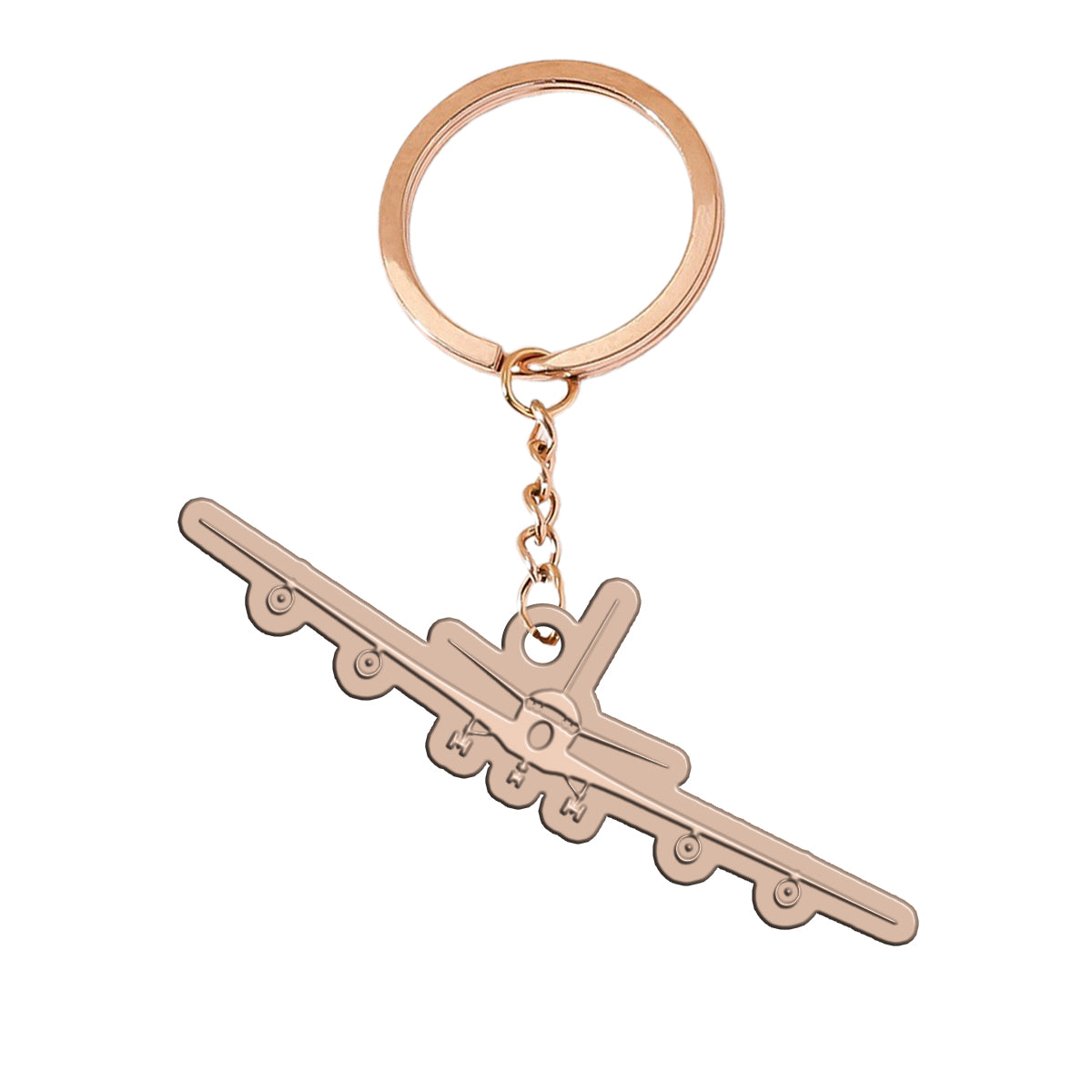 Boeing 707 Silhouette Designed Hollow Key Chains