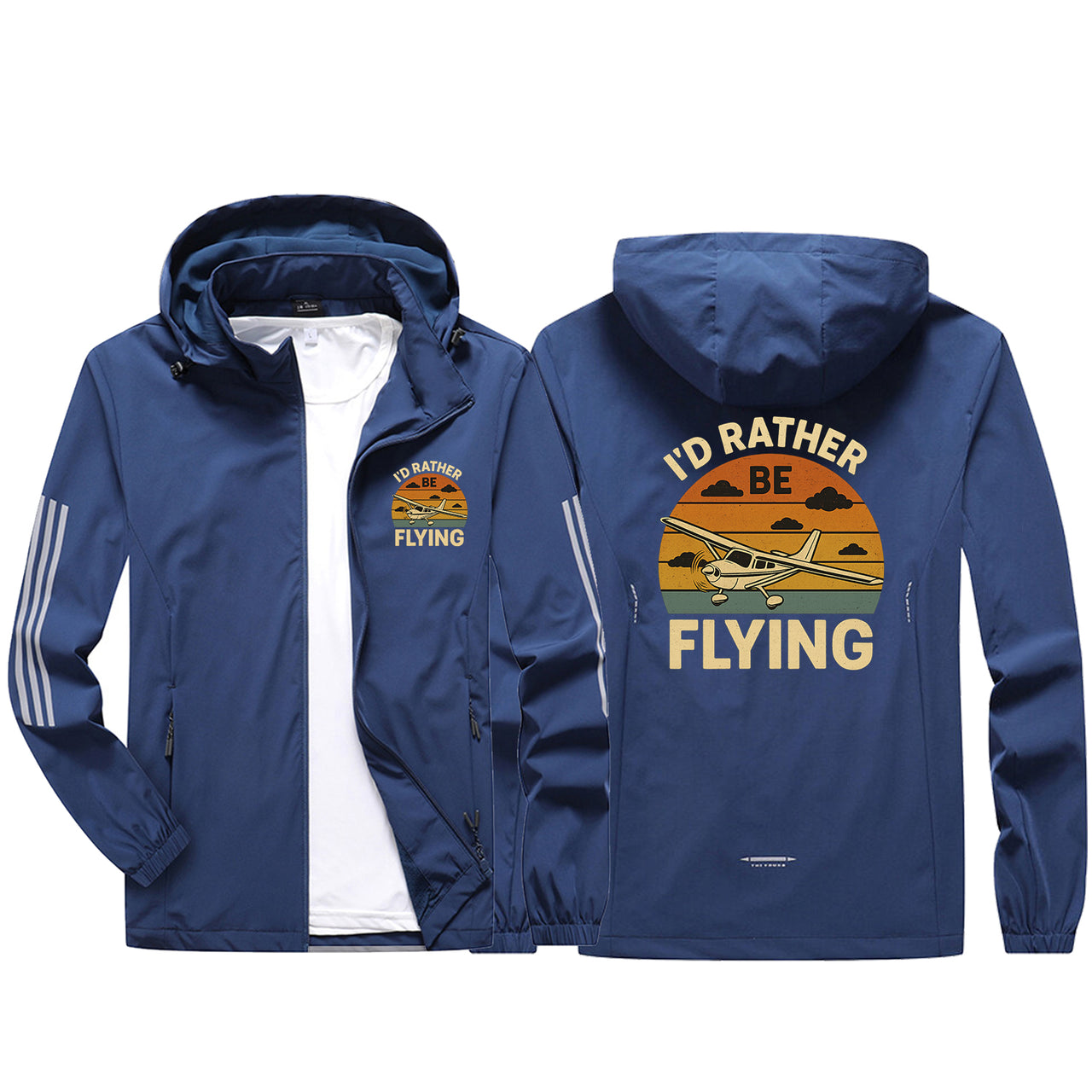 Retro I'D Rather Be Flying Design Sport & Running Jackets