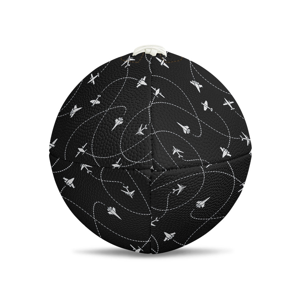 Travel The World By Plane (Black) Designed Rugby