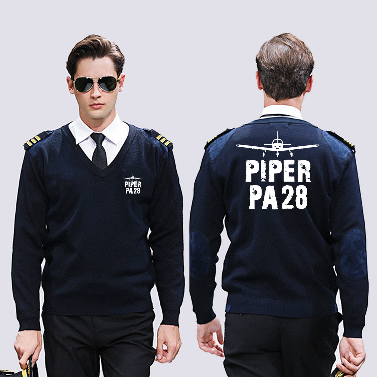 Piper PA28 & Plane Designed Wool Pilot Sweaters