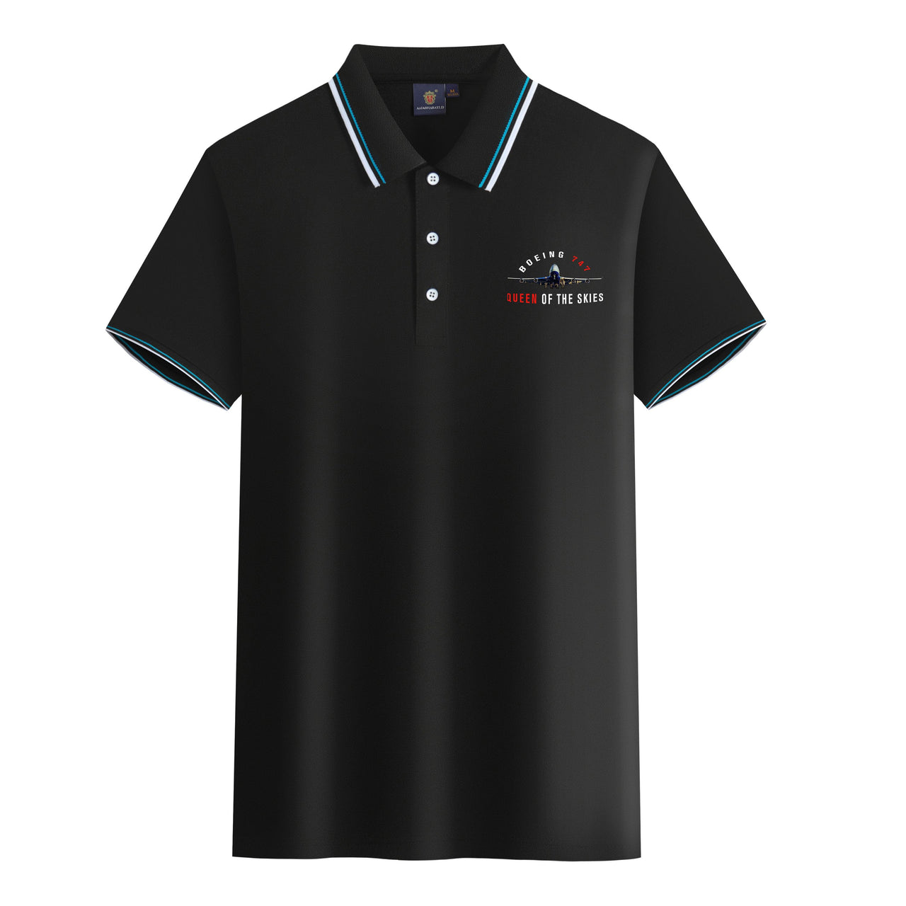 Boeing 747 Queen of the Skies Designed Stylish Polo T-Shirts