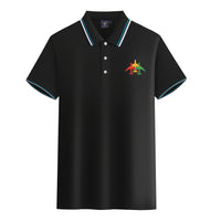 Thumbnail for Colourful 3 Airplanes Designed Stylish Polo T-Shirts