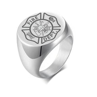 Thumbnail for FIRE DEPT Design  20MM Stainless Steel Circular Ring