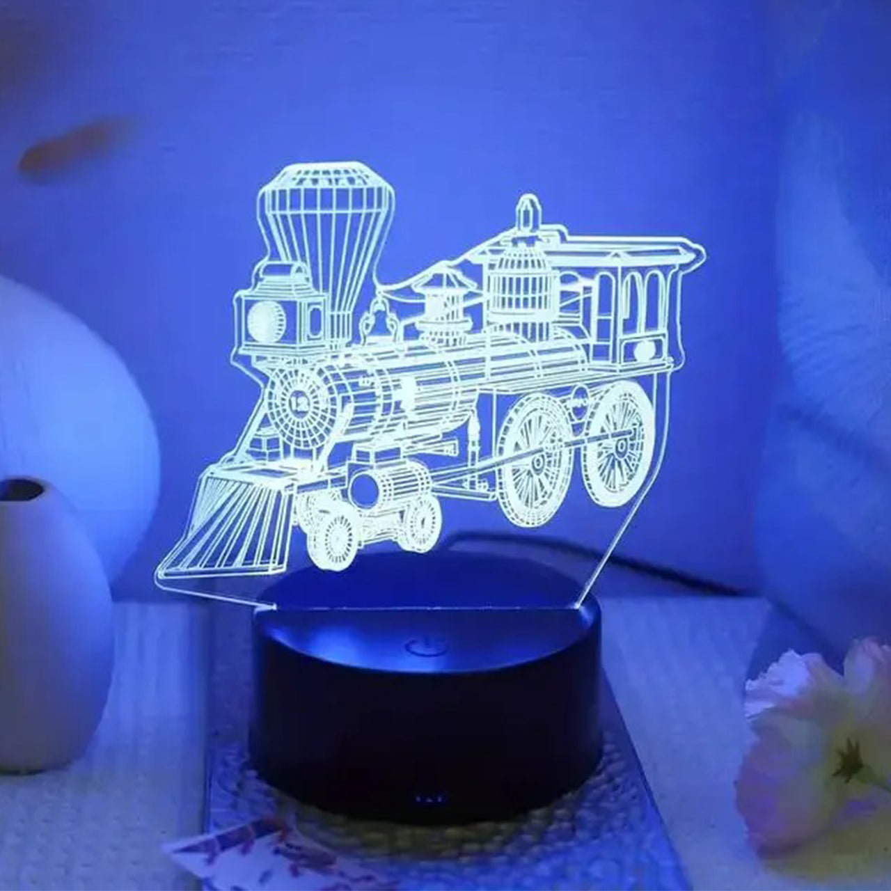 Train 3D Designed Night Lamp