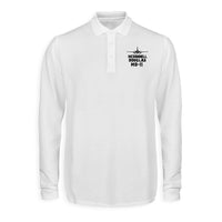 Thumbnail for McDonnell Douglas MD-11 & Plane Designed Long Sleeve Polo T-Shirts