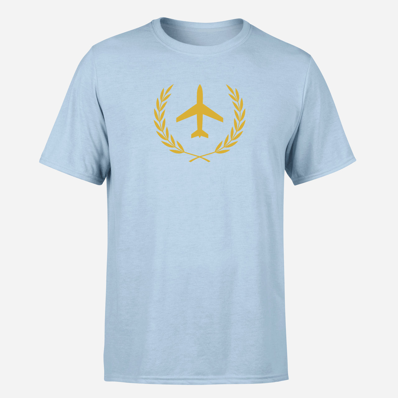 Leaf & Airplane Design Super Quality T-Shirts