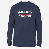 Thumbnail for Amazing Airbus A321neo Designed Long-Sleeve T-Shirts