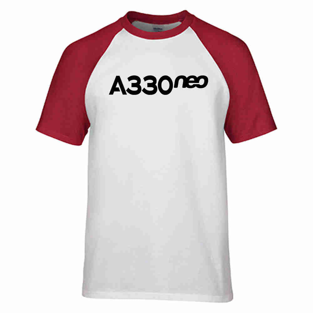 A330neo & Text Designed Raglan T-Shirts