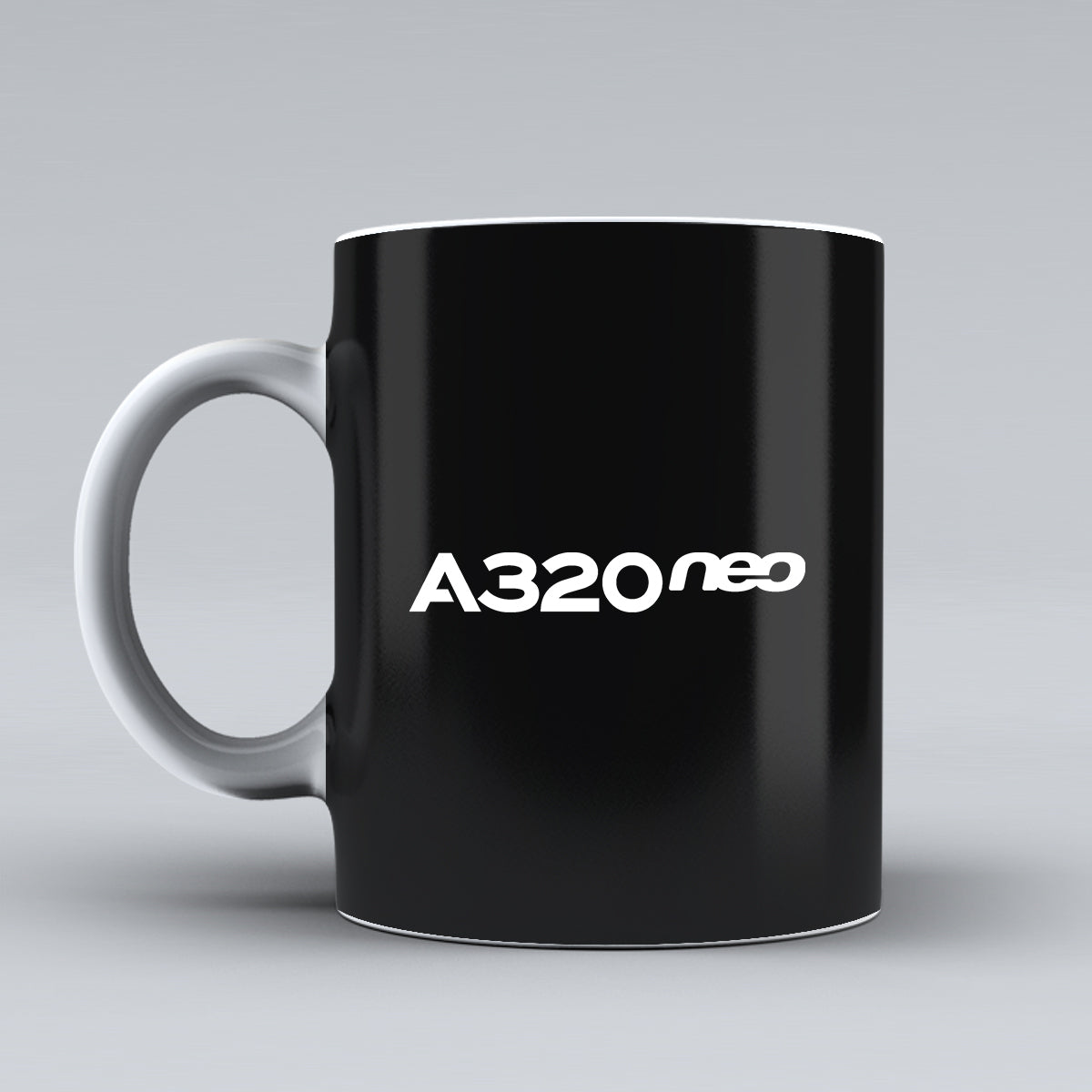 A320neo & Text Designed Ceramic White Mugs