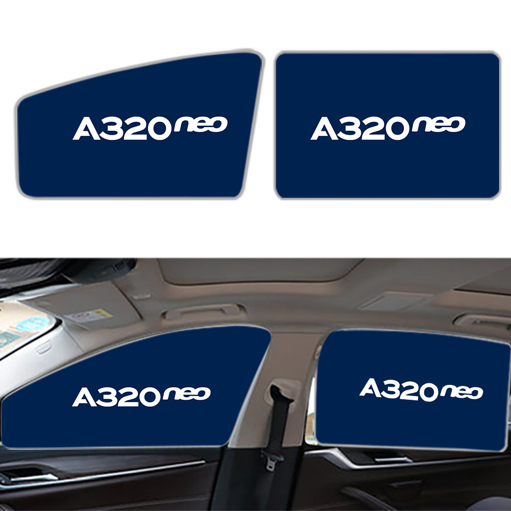 A320neo & Text Designed Car Sun Shade (Side window)