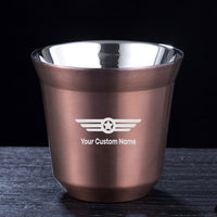 Thumbnail for Custom Name (Badge 6) Designed Double Wall Stainless Steel Coffee Mugs