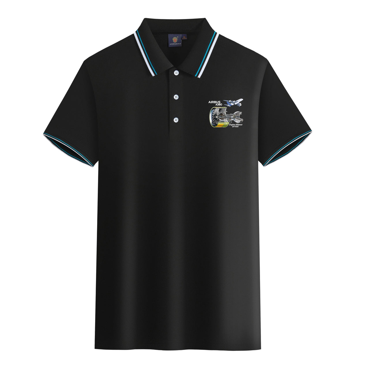 Airbus A380 & GP7000 Engine Designed Stylish Polo T-Shirts