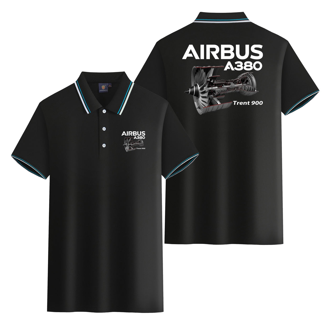 Airbus A380 & Trent 900 Engine Designed Stylish Polo T-Shirts (Double-Side)