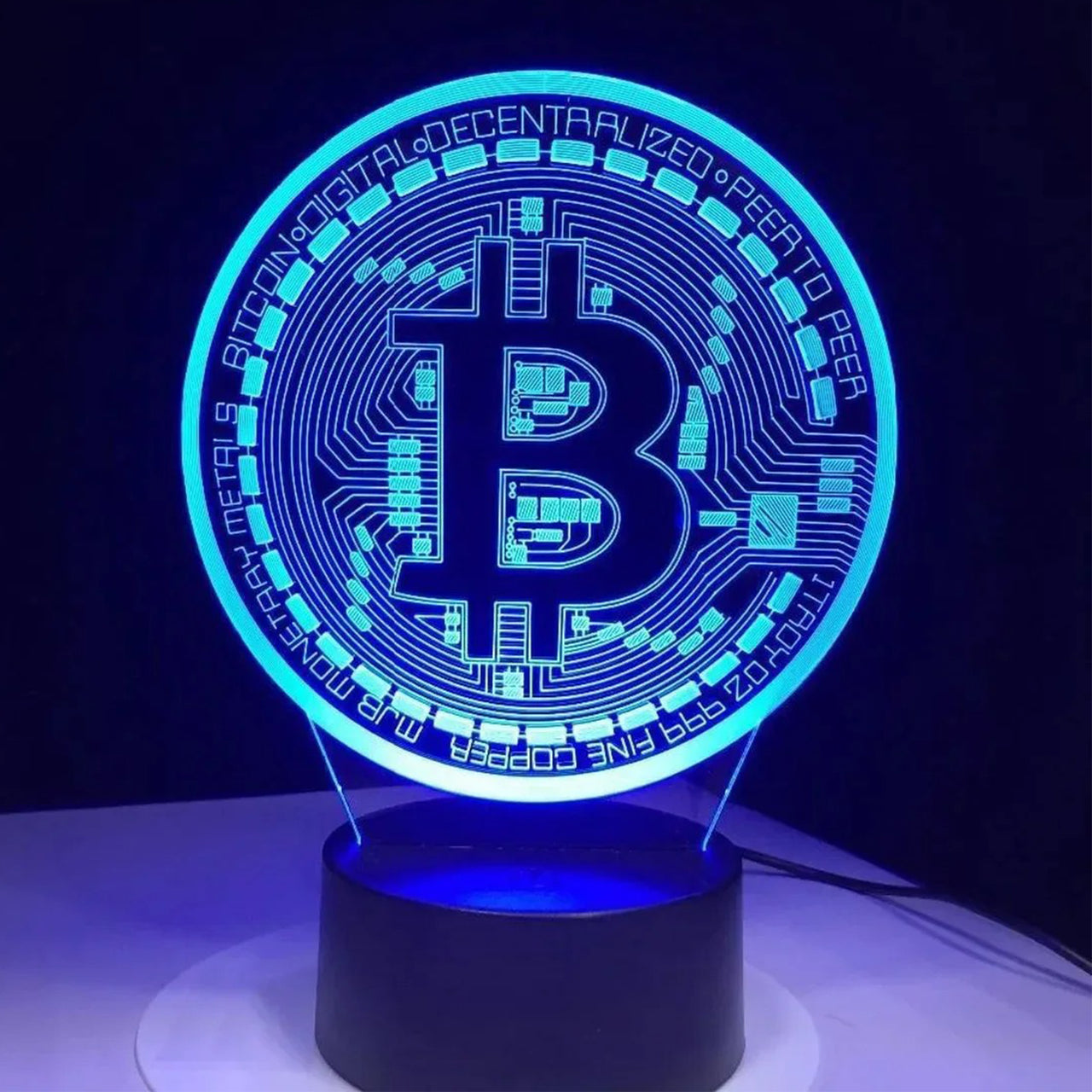 Bitcoin Coin Art 3D Designed Night Lamp