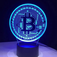 Thumbnail for Bitcoin Coin Art 3D Designed Night Lamp